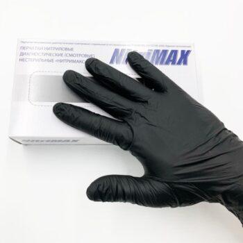Перчатки нитриловые I NitriMax Черные L / бл. 50