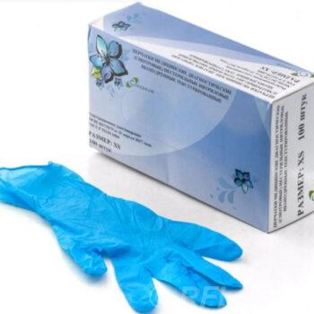 Перчатки нитриловые Top Glove Церебрум  голубые р.L/бл.50
