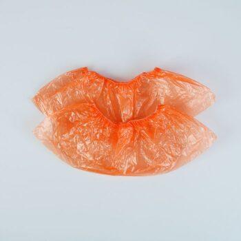 Бахилы Экстра с двойной резинкой оранжевые детские 30 мкм /бл 50