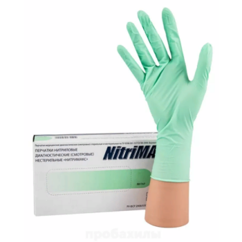 Перчатки нитриловые I NitriMax Зеленые р. M